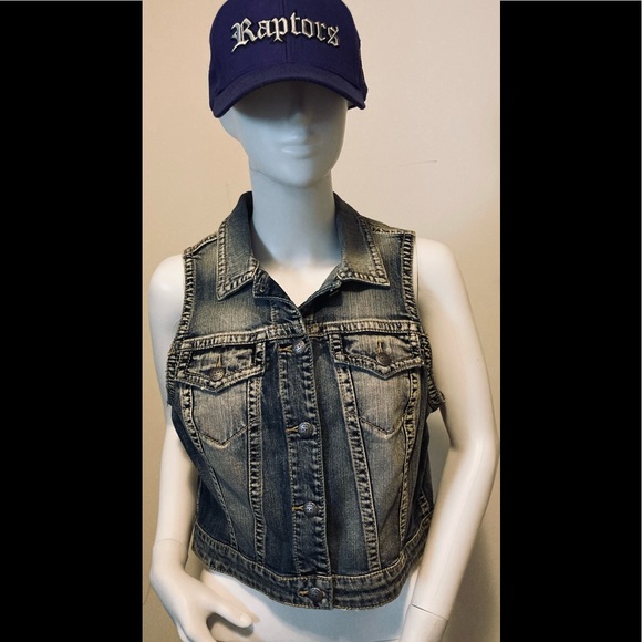 🆕👩🏽🦳SILVER CO DENIM VEST WITH STRETCH👩🏽🦳🆕 - Picture 2 of 12